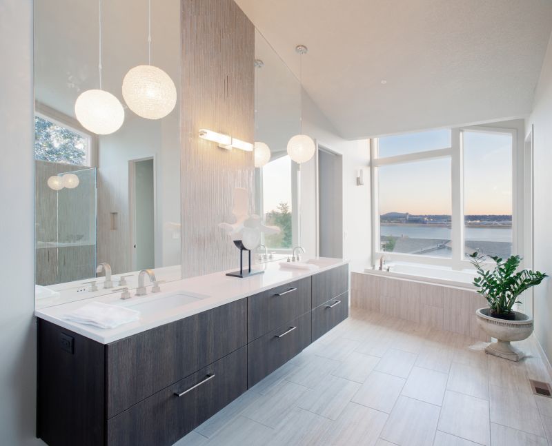 Wide View of a Renovated Bathroom